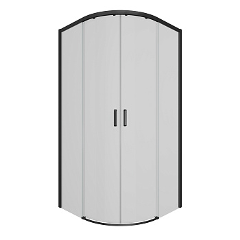 Душевой уголок Ambassador Queen Black 11011202Black 100х100 стекло прозрачное профиль черный без поддона